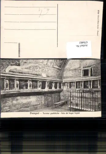 670482,Pompei Terme pubbliche Sala dei bagni tiepidi Italy
