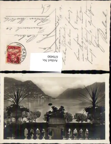 670490,Foto Ak Lago di Lugano col Monte Bre Italy