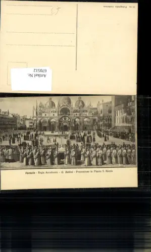 670512,Künstler Ak G. Bellini Venezia Venedig processione in Piazza S. Marco Italy