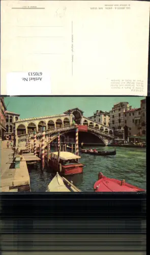 670513,Venezia Venedig Ponte di Rialto e Gondola Rialto Brücke u. Gondel Italy