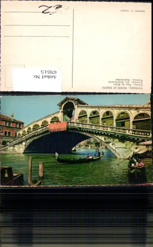 670515,Venezia Venedig Ponte di Rialto Rialtobrücke Brücke Gondel Italy
