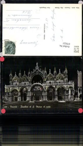 670521,Venezia Venedig Basilica di S. Marco di notte Markusplatz b. Nacht Italy
