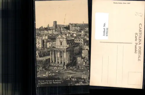 670531,Roma Rom Tempio di Antonio e Faustina dal Palatino Italy pub Ernesto Richter 357