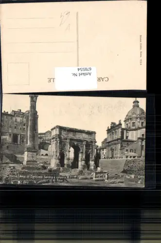 670554,Roma Rom Arco di Settimio Severo e colonna di Foca Triumphbogen Italy pub Richter 1204