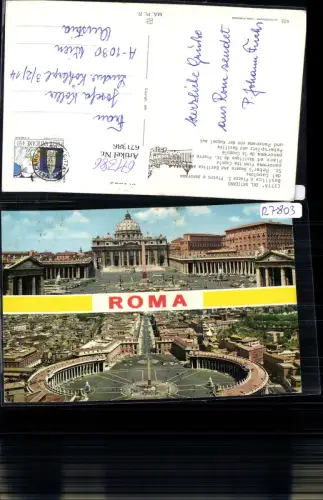 671386,Mehrbild Ak Rome Rom Roma Basilica e Piazza S. Pietro e panorama dal Cupolone Italy