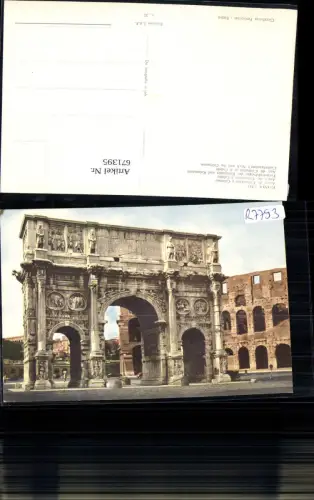 671395,Rome Rom Roma Arco di Costantino e Colosseo Constantine Arch Kolosseum Italy