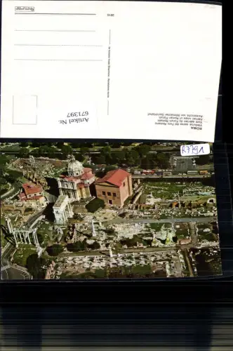 671397,Rome Rom Roma Veduta aerea del Foro Romano Römischer Gerichtshof Italy