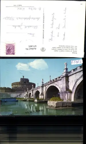 671405,Rome Rom Roma Ponte sul Tevere e Castel S. Angelo Tiber Brücke Engelsburg Italy