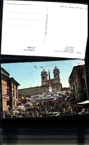 671409,Rome Rom Roma Piazza di Spagna con le azalee Spagna Platz Italy
