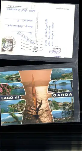 671463,Mehrbild Ak Lago di Garda Windsurfen Italy