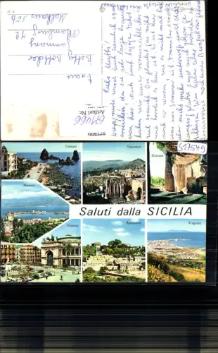 671466,Mehrbild Ak Saluti dalla Sicilia Palermo Catania Messina Italy