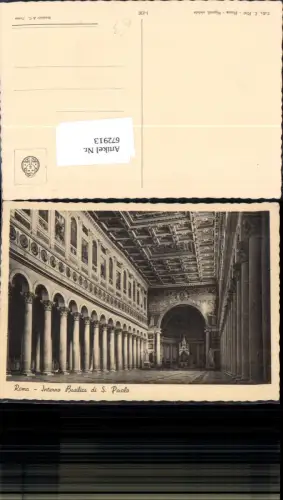 672913,Roma Rom Interno Basilica di S. Paolo Petersdom Italy