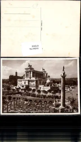 672918,Roma Rom Foro e Colonna di Traiano E Monumento a Vittorio Emanuele II Italy