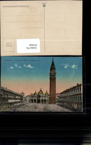 672926,Venezia Venedig Piazza S. Marco e Campanile Markusplatz Italy