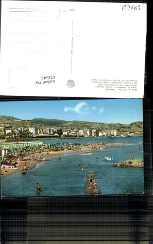 673541,Riviera dei Fiori Sanremo Scorcio panoramico e spiagga Imperatrice Strand Italy