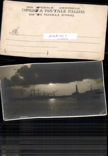 696808 Foto-AK Hafen von Genua Genova pub Sciutto