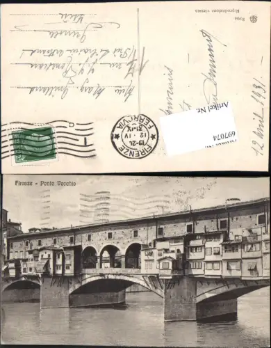 697074 Florenz Firenze Ponte Vecchio Brücke