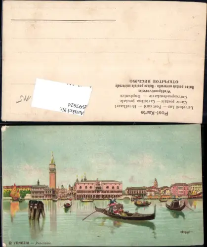 697624 C. Menegazzi Venezia Venedig Gondel