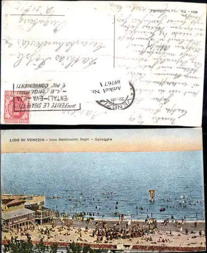 697671 Lido di Venezia Venedig Gran Stabilimento Bagni Meer Strandleben