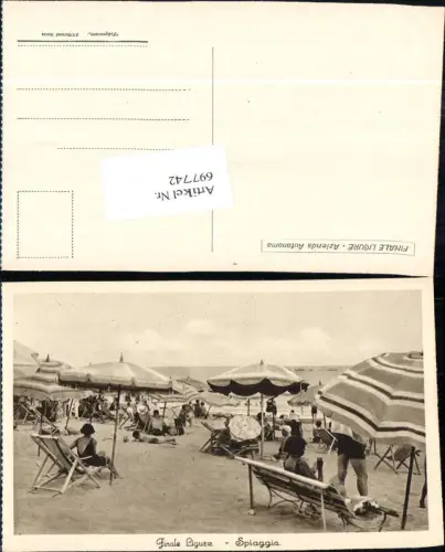 697742 Savona Finale Ligure Strandleben Strand Bademode