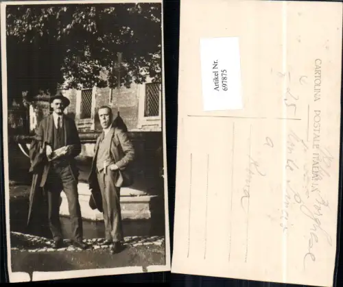 697875 Foto-AK Roma Rom Villa Borghese Männer Zigarette 1925
