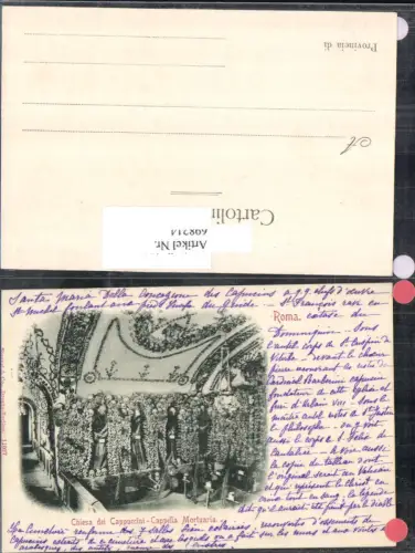 698214 Rom Roma Chiesa dei Capuccini Capella Mortuaria pub Stengel e Co. 11027