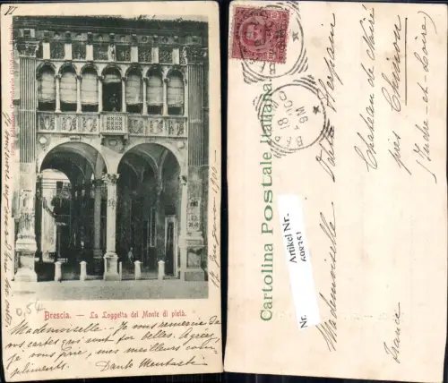 698351 Brescia La Loggetta del Monte di pieta 1900