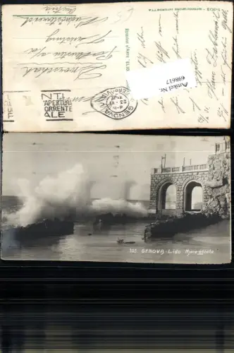 698617 Italy Genua Genova Lido Mareggiata Meer Brandung Wellen