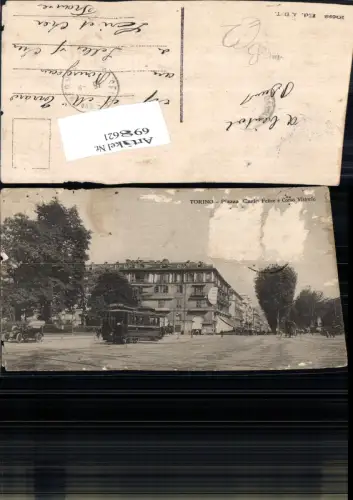 698621 Italy Turin Torino Piazza carlo Felice Corso Vittorio Tram Straßenbahn