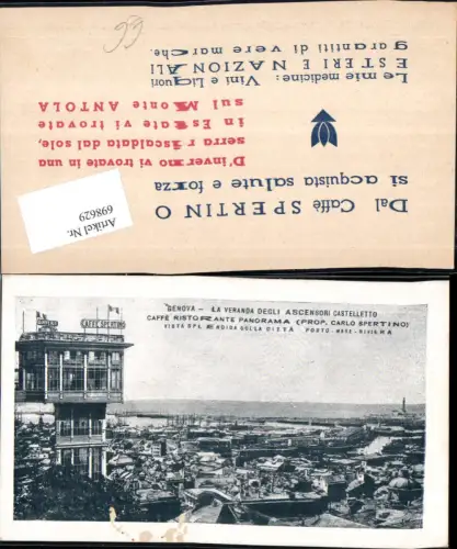 698629 Italy Genova Genua Caffe Ristorante Panorama Spertino
