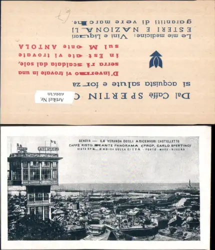 698630 Italy Genova Genua Caffe Ristorante Panorama Spertino