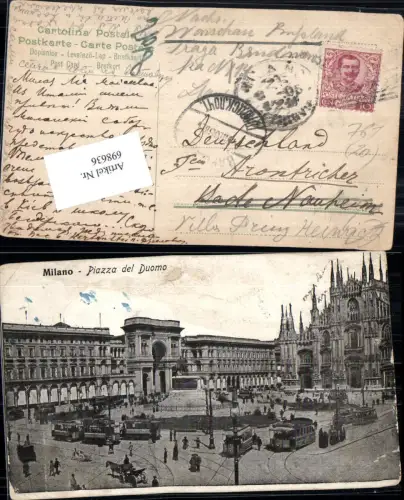 698636 Italy Milano Mailand Piazza del Duomo Tram Straßenbahn