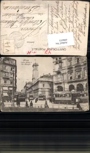 698655 Italy Milano Mailand Piazza Via Mercanti Straßenbahn Tramway Tram