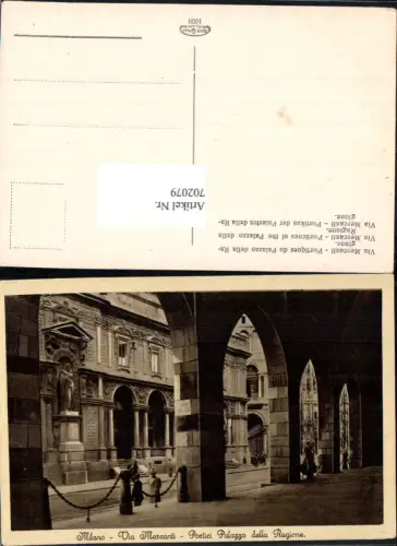 702079 Italy Mailand Milano Via Mercani Portici Palazzo della Ragione