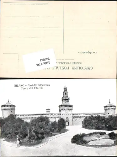 702081 Italy Mailand Milano Castello Sforzesco Cortile