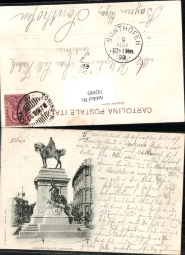 702085 Italy Mailand Milano Monumento A.G. Garibaldi