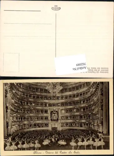 702089 Italy Mailand Milano Teatro alla Scala Interno Theater Innen