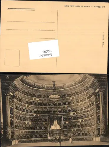 702090 Italy Mailand Milano Teatro alla Scala Interno Theater Innen