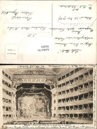 702091 Italy Mailand Milano Teatro alla Scala Interno Theater Innen