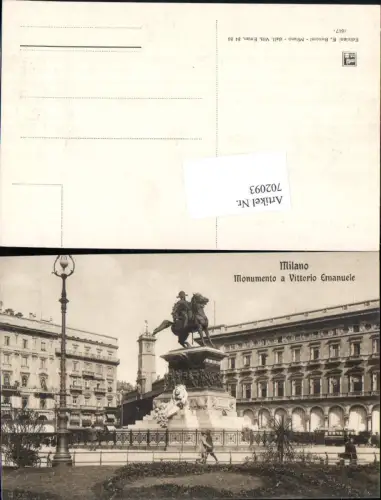 702093 Italy Mailand Milano Monumento Vittorio Emanuele