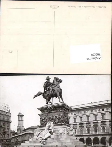 702094 Italy Mailand Milano Monumento Vittorio Emanuele