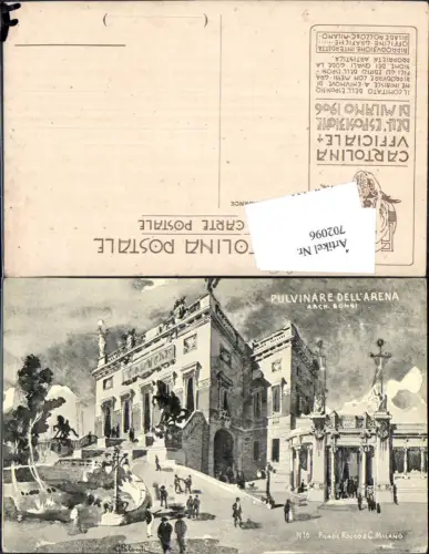 702096 Künstler AK G. Paloutz Mailand Milano Pulvinare dell Arena Ausstellung 1906