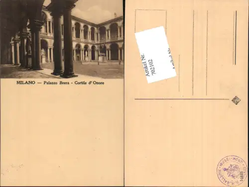 702102 Italy Mailand Milano Palazzo Brera Cortile Onore