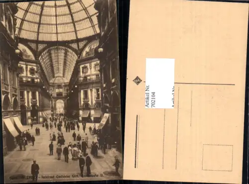 702104 Italy Mailand Milano Galleria Vittorio Emanuele
