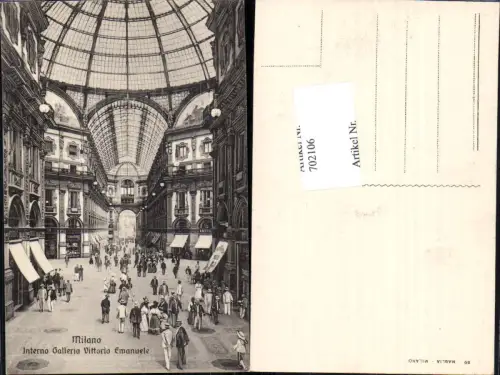 702106 Italy Mailand Milano Galleria Vittorio Emanuele