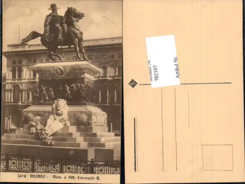702107 Italy Mailand Milano Monument Vittorio Emanuele II