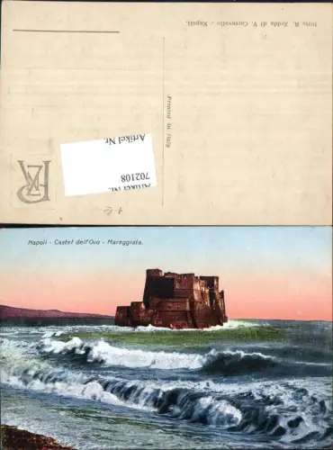 702108 Italy Napoli Neapel Castel dell Ovo Mareggiata