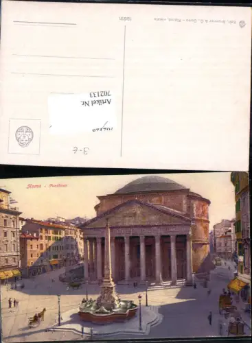 702133 Künstler AK Italy Rom Roma Pantheon