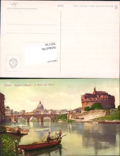 702134 Italy Rom Roma Castel San Angelo San Pietro dal Tevere Fischer Angeln Angler