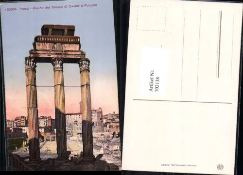 702138 Italy Rom Roma Rovine del Templo du Castor Polucce